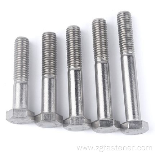 Stainless Steel Hex Bolt and Nut Hex bolts DIN931 Half Thread
